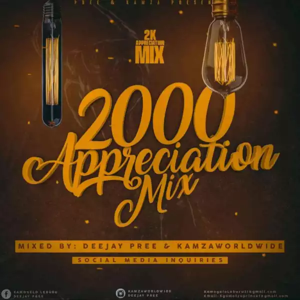 Deejay Pree & Kamzaworldwide – 2k Appreciation Mix