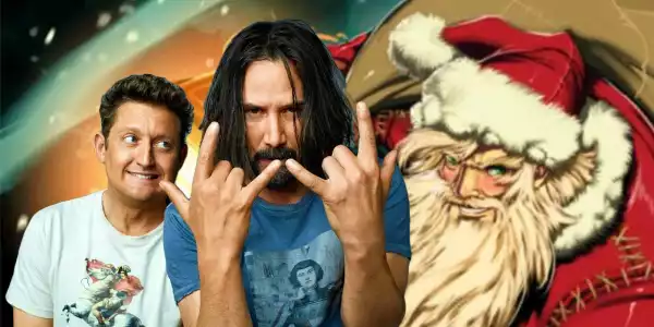 Bill & Ted 3’s Alternate Ending Included The Gang Air-Guitaring With Santa