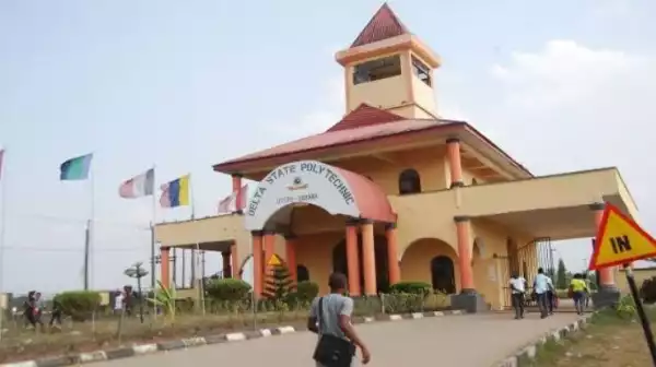 Protest Hits Delta State Polytechnic Ogwashi-Uku Over Increment Of Fees (Watch Video)