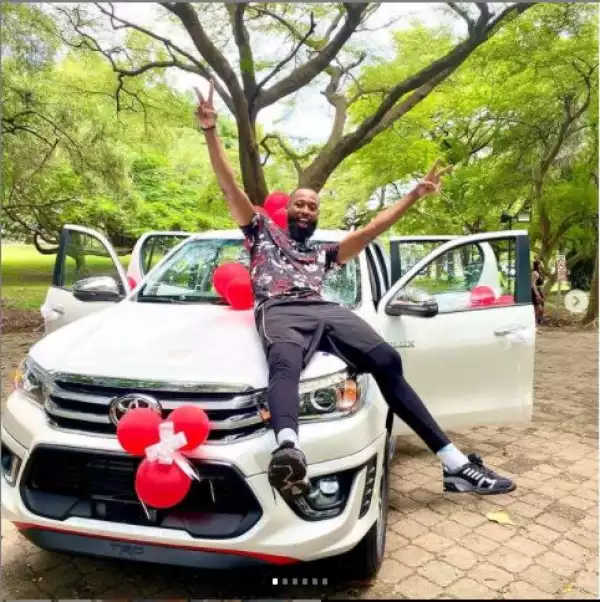 BBNaija Star, Tochi Receives Car Gift Days After Troll Described Him As A Failure For Not Owning One