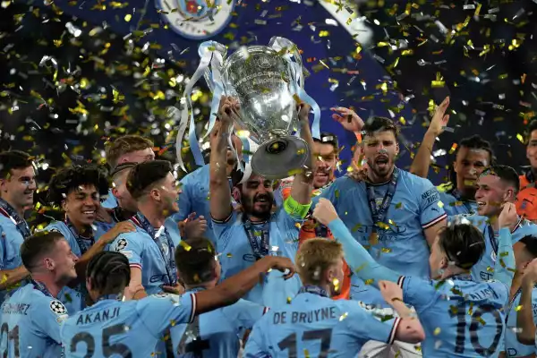UCL: Amount Man City players will be paid for winning Treble revealed