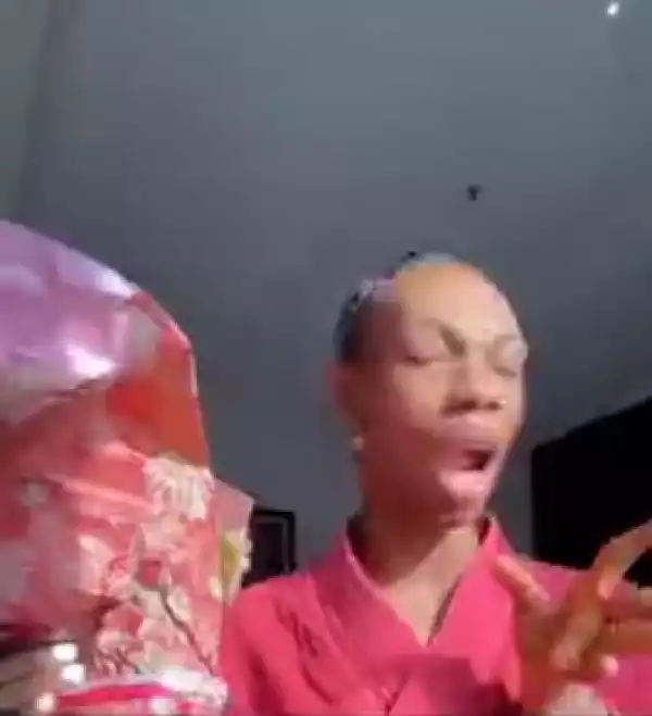 Crossdresser, James Brown, Excited After Receiving Flowers From A Male Admirer (Video)