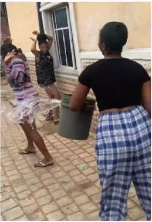 Lady Disgraces Young Sister For Wearing Short Dress to Church, Pours Water On Her (Video)