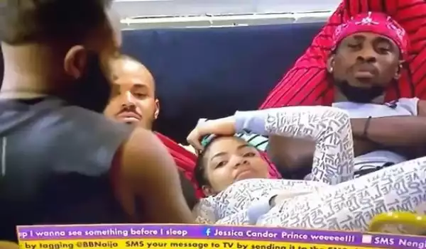 #BBNaija: The Moment Ozo Signalled Kiddwaya To Switch Seats To Prevent Him From Seeing Nengi’s Pants (video)