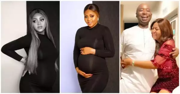 This Pikin Go Still Resemble Ned Nwoko’ – Fan Tells Regina Daniels As Flaunts Her Pregnancy (VIDEO)