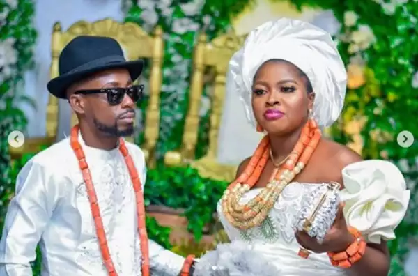 Rapper Erigga and fiancee, Morenike hold their traditional marriage in Delta state (photos)