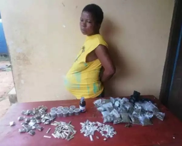 Heavily Pregnant Woman Arrested With Meth in Edo (Photo)