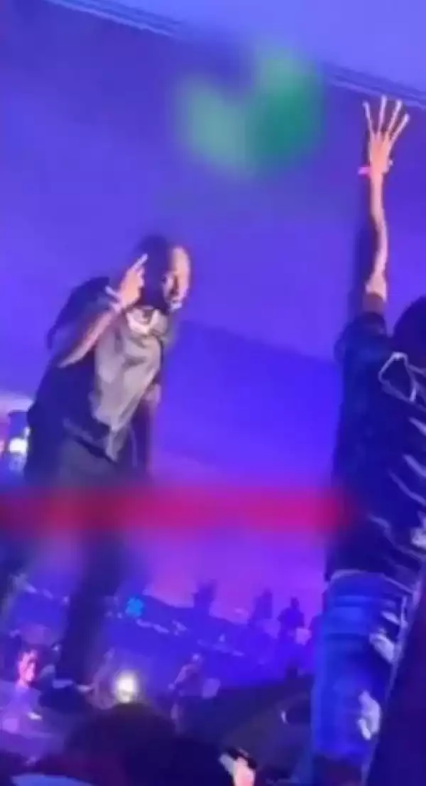 Is Something Wrong With Your Head – Davido Questions Fan Who Tried To Join Him On Stage (Video)
