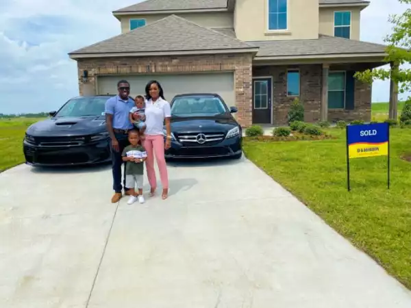 Lady buys her husband an expensive car to appreciate him (Photos)