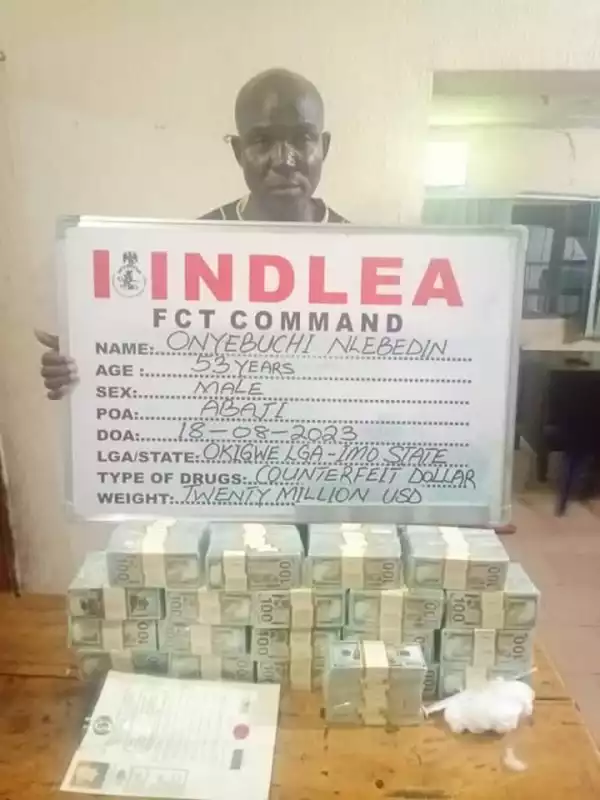 Man Caught With Fake $20m In An Abuja-bound Bus From Lagos (Photo)