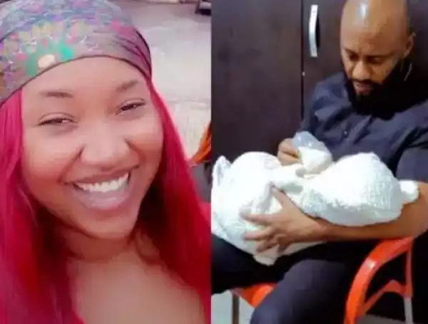 The Best Dad - Judy Austin Hails Husband, Yul Edochie As He Feeds Their Newborn Baby (Video)