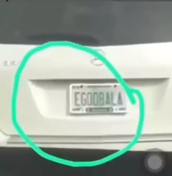 Filmmaker Reacts After Spotting A Car With A Plate Number “Egoobala” Which Means “Blood Money” (See Photo)