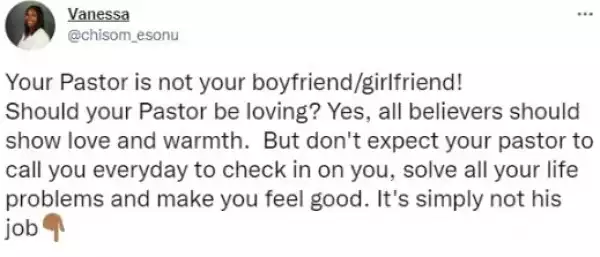 Your Pastor Is Not Your Boyfriend/girlfriend, Don