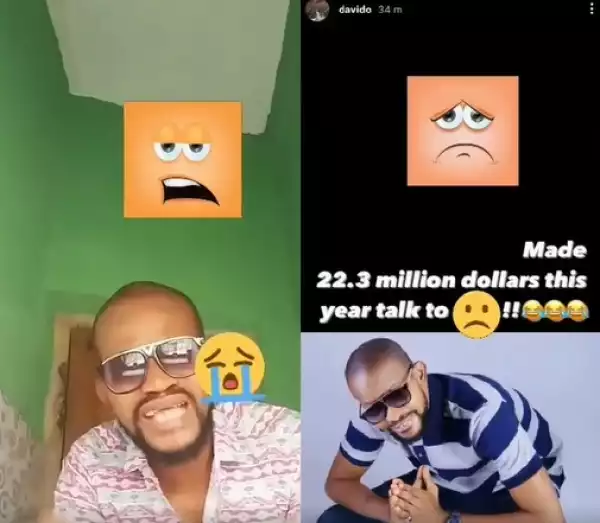 Tell Us How Much You Have to Charity - Uche Maduagwu Accuses Calls Out Davido After He Revealed Money He Made in 2021
