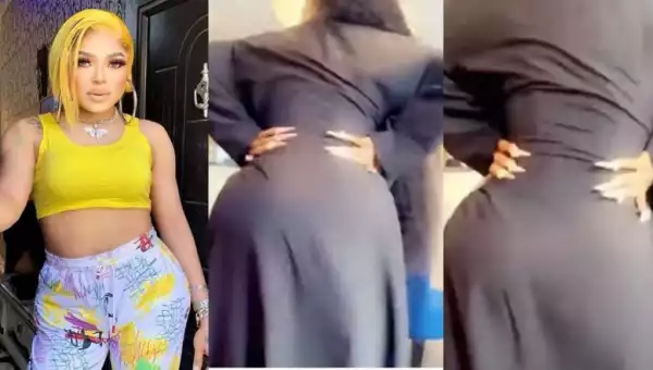 Bobrisky Finally Shows Off His Backside After Butt Surgery (Video)