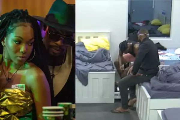 #BBNaija: Watch Neo Give Up All His BBNaira Coins And Personal Belonging To Biggie In Return For The Biggest Birthday Surprise For Vee (Video)
