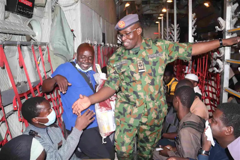NAF’s flight of 94 Sudan evacuees arrive Abuja