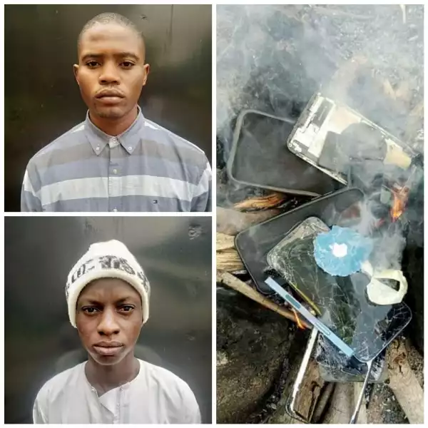 Two internet fraudsters jailed in Abuja, their iPhones burnt in court premises