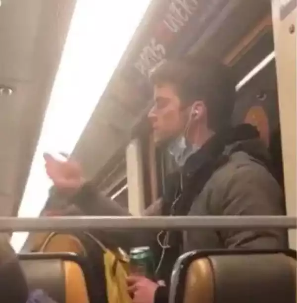 Man arrested after he took off face mask, licked his fingers and wiped his saliva on a train
