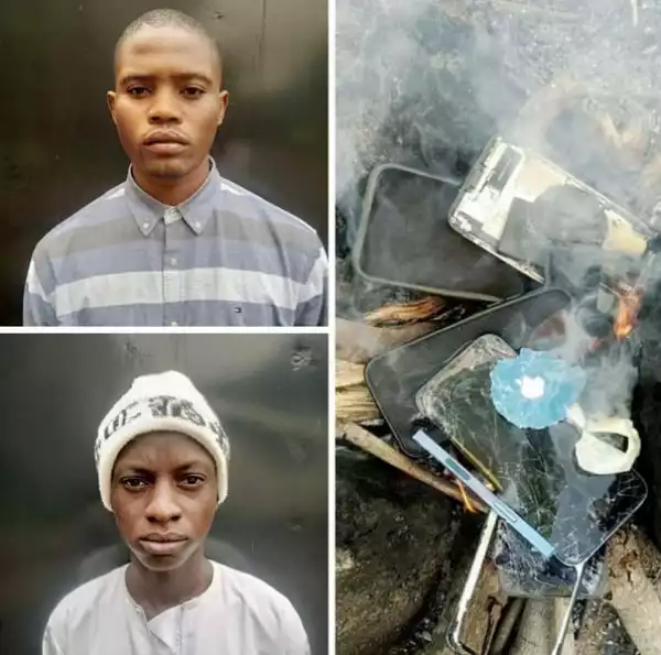Two Yahoo Boys Imprisoned In Abuja, Their iPhones Burnt In Court Premises