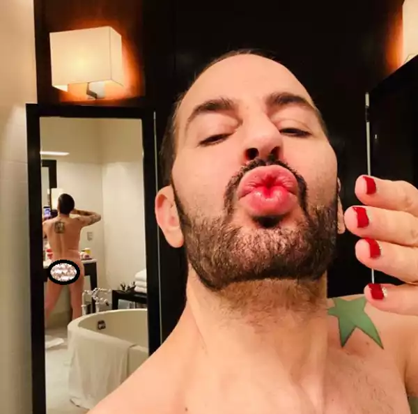 Fashion designer, Marc Jacobs poses completely nude in bathroom selfie