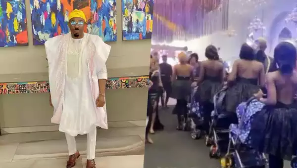 Socialite, Pretty Mike Storms Event With Convoy Of Baby Mamas (Video)