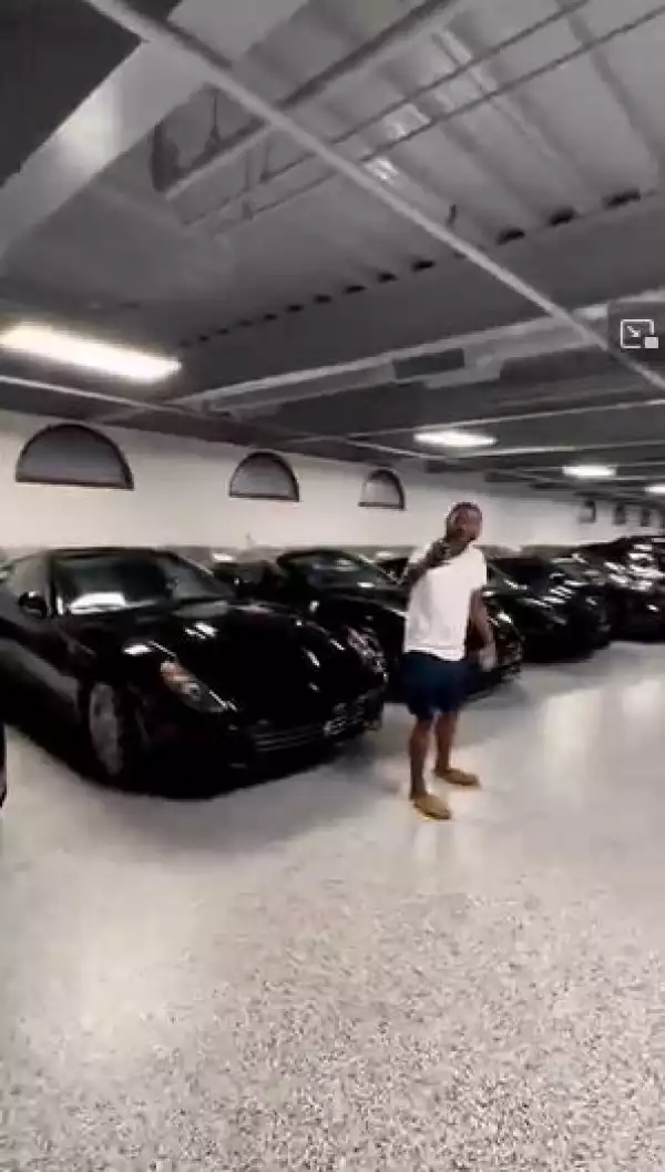 Boxing Legend, Floyd Mayweather Shows Off His Collection Of 17 Luxury Cars (Video)