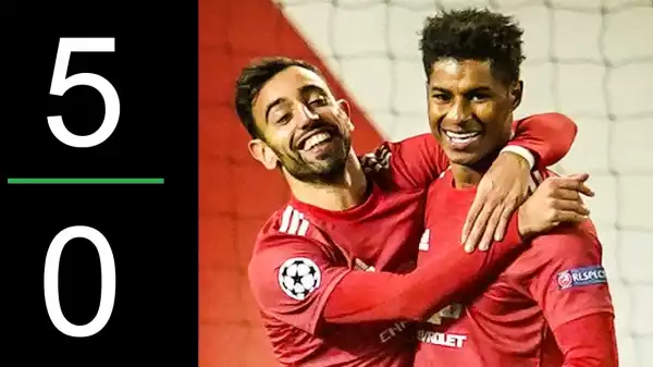 Manchester United 5 - 0 RB Leipzig (UEFA Champions League) HIghlights