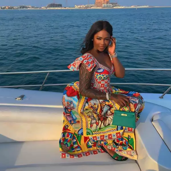 Tiwa Savage Looks Very Gorgeous As She Parties With Friends On A Yacht (Video)