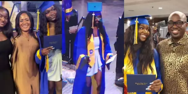 Funsho Adeoti joins husband, Kazim Adeoti to celebrate daughter on her graduation (Video)