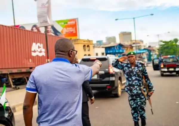 The Moment Sanwoolu Arrested Okada Man Suspected To Be A Military Man In Lagos