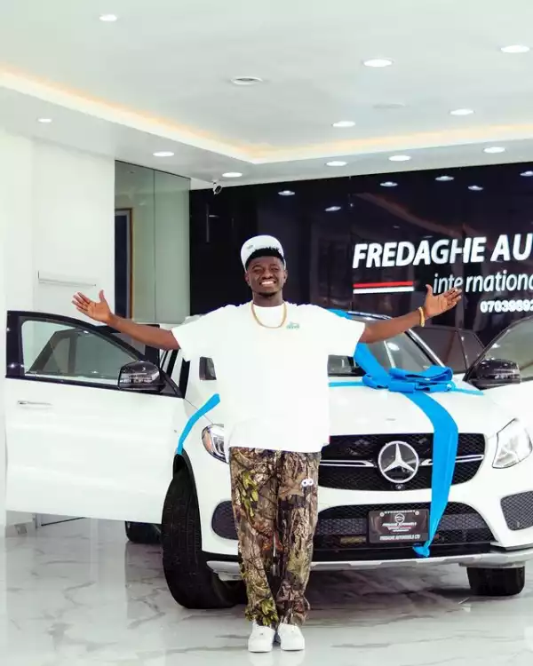 Nasty Blaq Shows Off His Brand New Mercedes Benz SUV After Signing Deal With Automobile Brand (Photos)