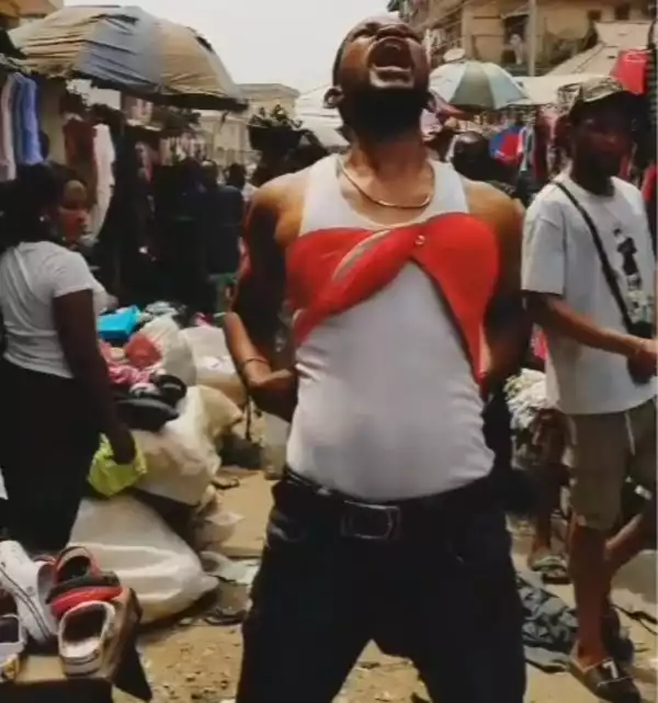 Uche Maduagwu Creates Scene At Crowded Market, Demands for Igbo Presidency in 2023 (Video)