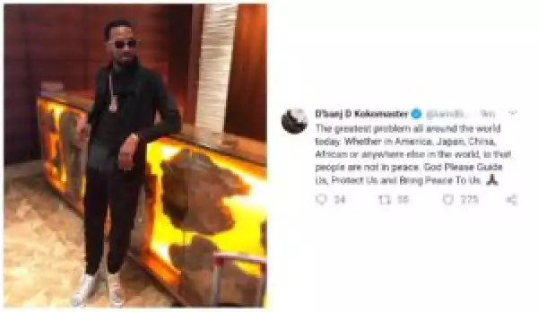 The greatest problem now is that there is no peace anywhere in the world – D’banj declares