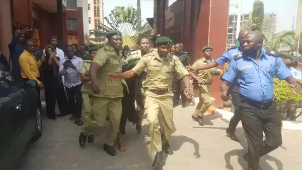 VIDEO: The moment Maryam Sanda was led out of the court after death sentence