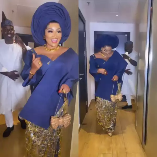 Mercy Aigbe Dancing With Her New Lover, Funsho Adeoti On Their Wedding Day (Video)