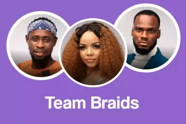 #BBNaija: Team Braids – Nengi, Prince And Triky Tee Win N3 Million From Darling Task