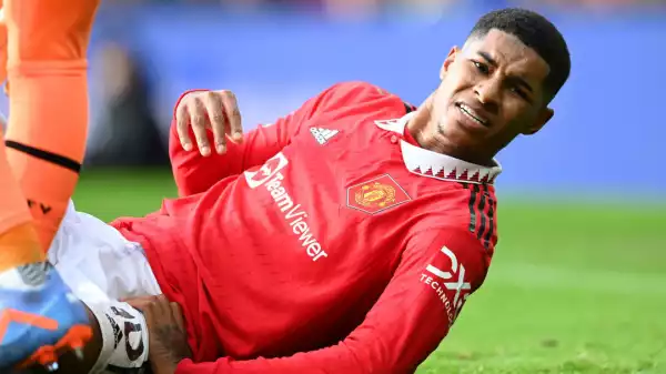 Marcus Rashford provides fitness update following injury scare in Manchester derby win