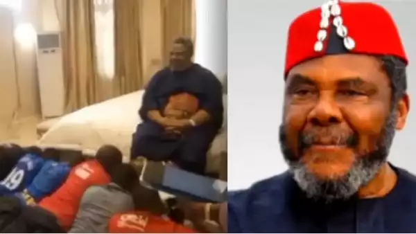 Pete Edochie Spotted Praying For Nollywood Actors To Succeed (Video)