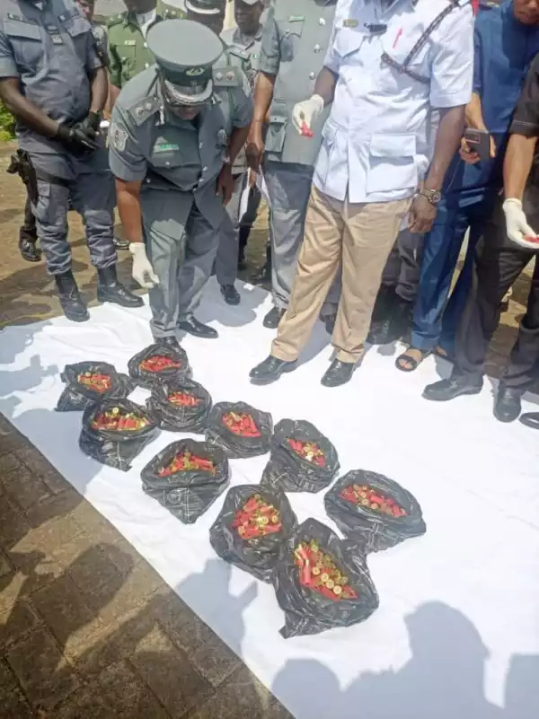 Customs Intercept Live Ammunition Concealed In Bags Of Rice In Ogun (Photos)