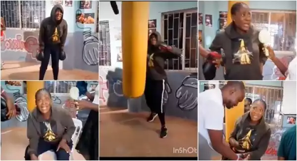 Who Send Me? - Mercy Johnson Cries As She Nearly Faints During Workout Exercise (Video)