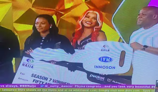 BBNaija: Phyna Receives N50Million Cash Prize, Car, Other Gifts (Videos)