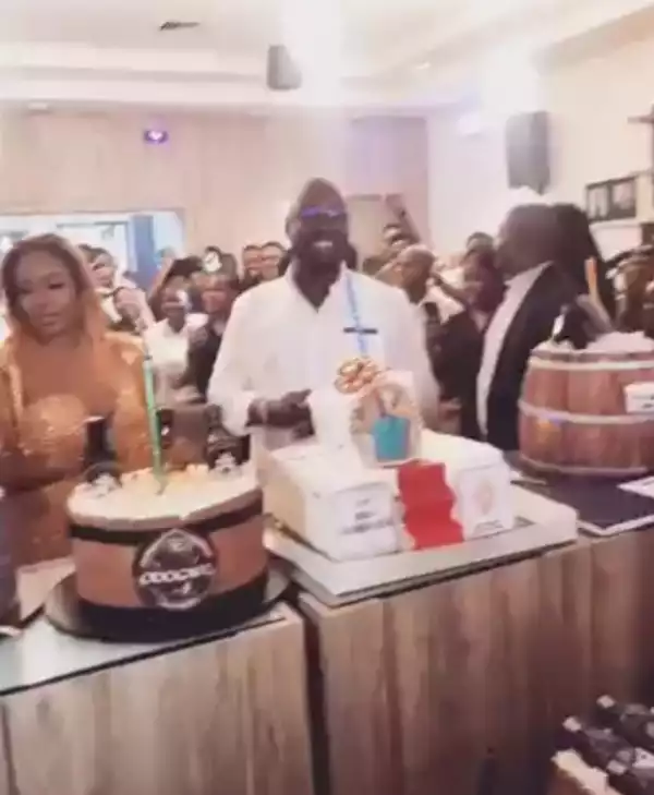 Obi Cubana Cuts Over 10 Cakes to Celebrate His 47th Birthday, Rochas, Others Attend (Video)