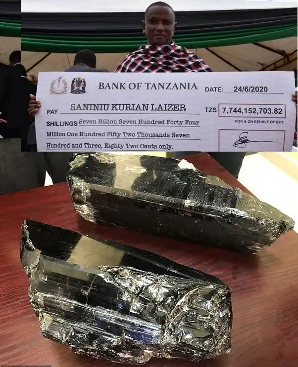 Tanzanian miner and father-of-30 becomes overnight millionaire after digging up huge gemstones worth $3.35 million (Photos)