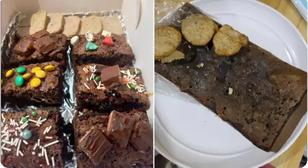 Twitter User Shares Photo Of Brownie He Ordered From An Online Vendor And What Was Delivered