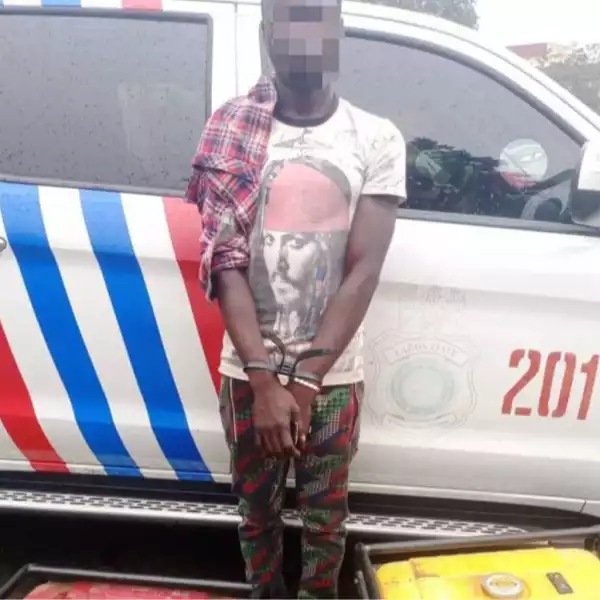 Police In Lagos Arrest Ex-Convict With Stolen Generators