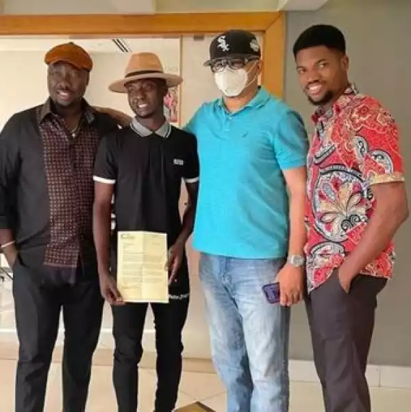 Obi Cubana, Daddy Freeze Accompany Former Pure Water Hawker To Receive Admission Letter