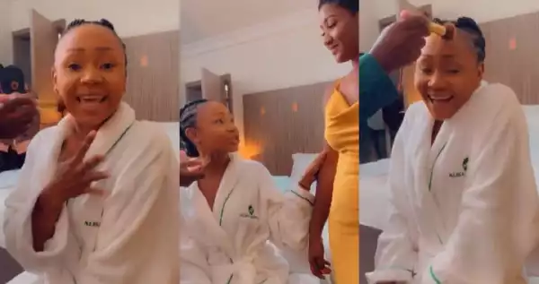Akuapem Poloo Set To Walk Down The Aisle? – Shows Off Her Gown And Accessories As She Dresses Up (Video)
