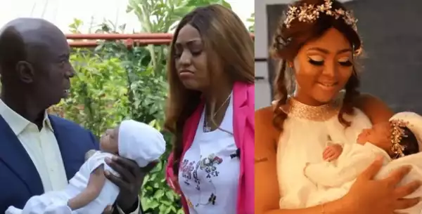 Regina Daniels and husband argue over their baby’s complexion