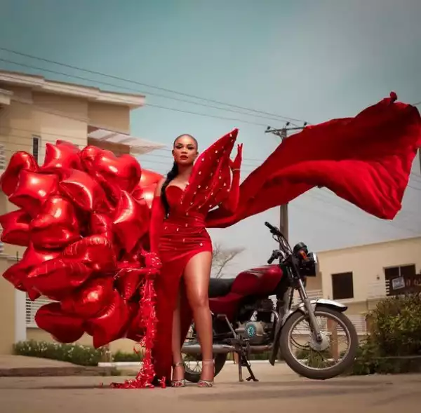 Iyabo Ojo Poses With 44 Balloons On Valentine